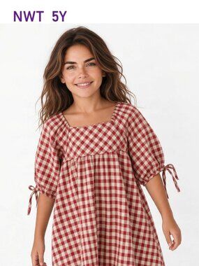 Vignette Red Checks Cotton Dress size 5Y Casual School Party Dress